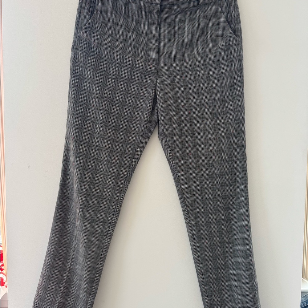 Alexander Wang Gray Dress Pants with Plaid Pattern